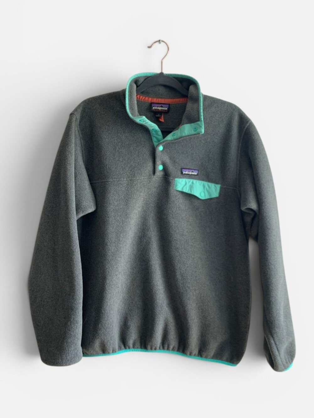 Patagonia Synchilla Snap-T Fleece Pullover Gray Teal Women’s Large